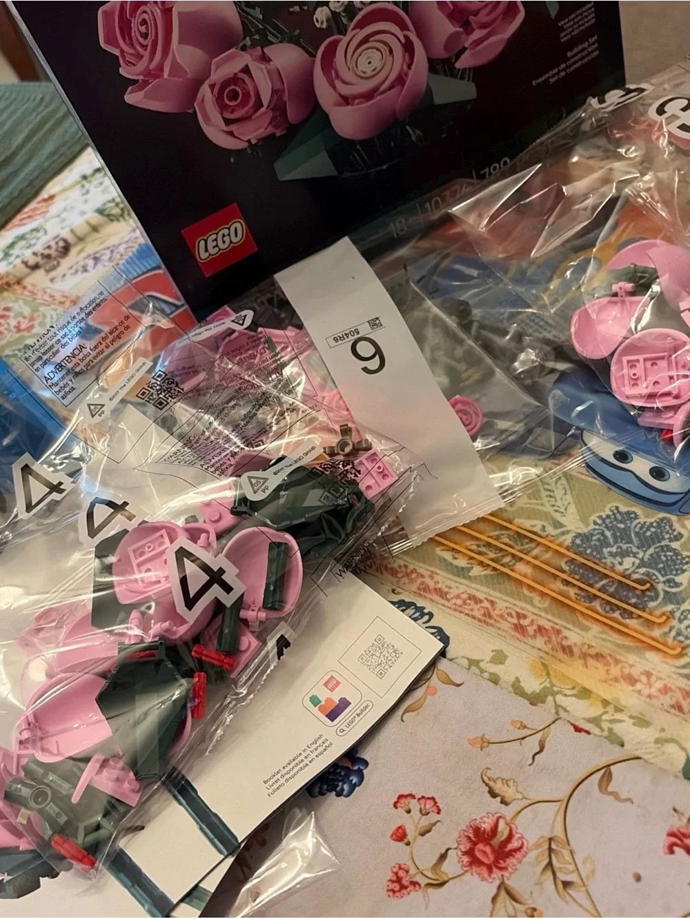 LEGO Pink Rose Bouquet Decorative Floral Arrangement